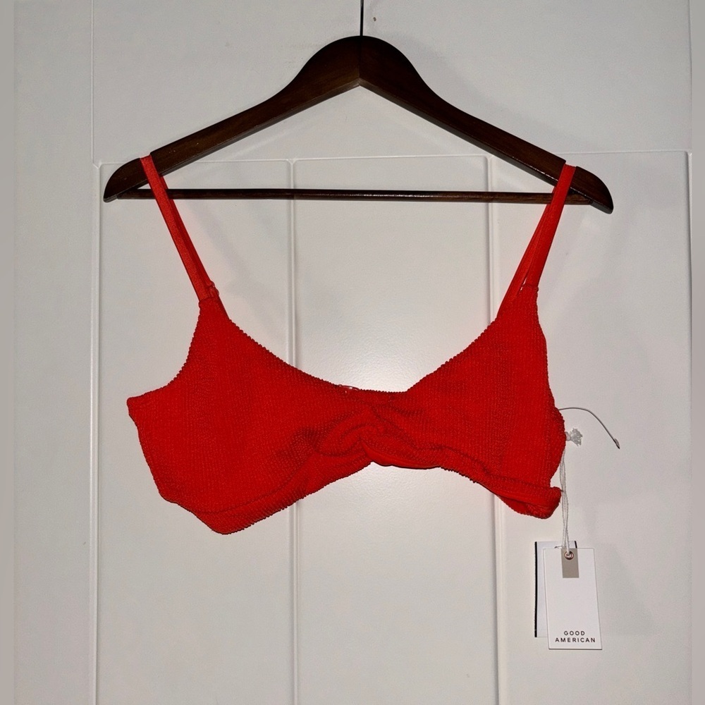 Good American Women Always Fit Sculpt Twist Bikini Top Swim Stretch NEW 18/20W‎